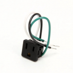 True 801229 Receptacle, 3 Way Blk #643-01374-101 15 Amp